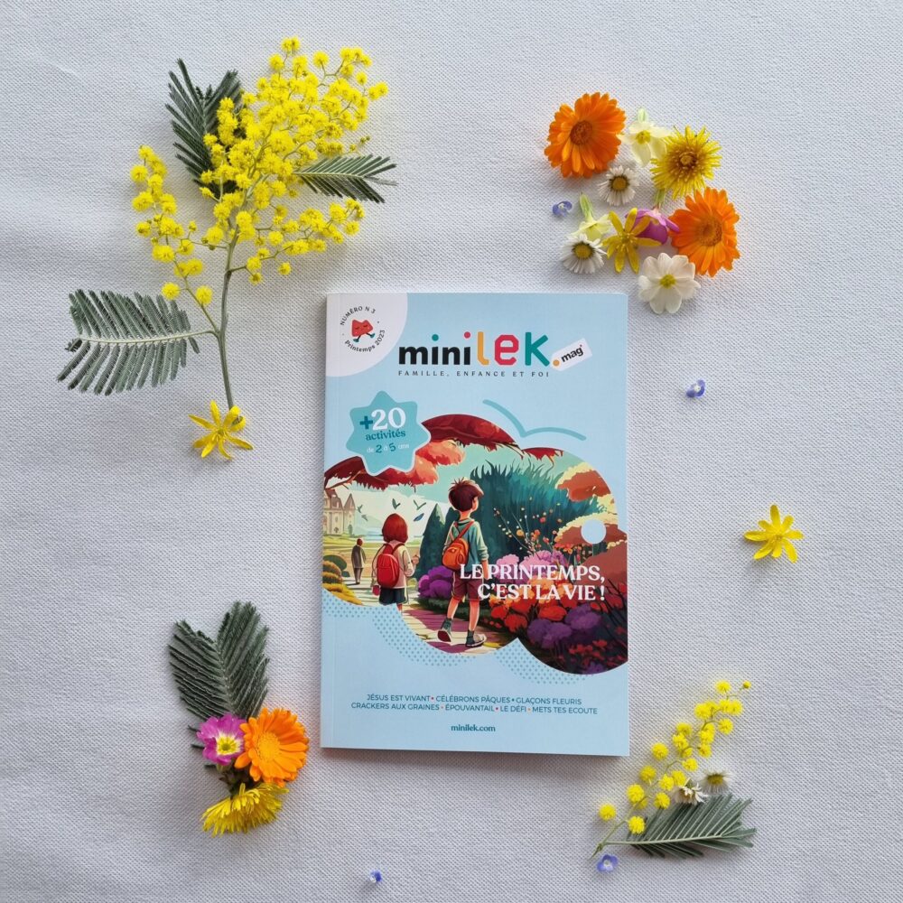 Minilek Mag' - magazine chrétien famille, enfance et foi - printemps - pâques - couverture