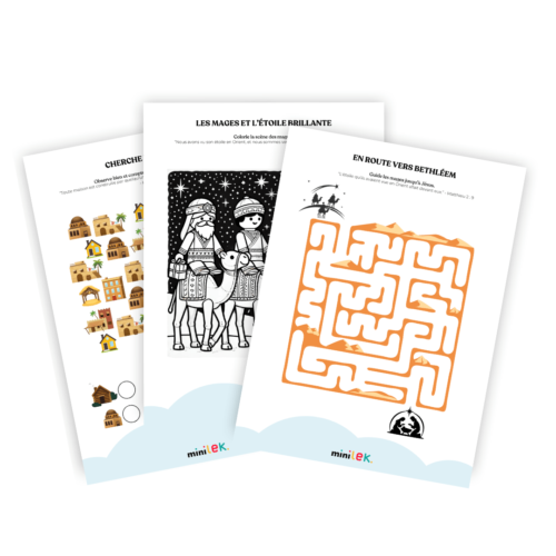 Jeux chrétiens de Noël pour enfant - Labyrinthe, cherche et trouve, coloriage - Minilek